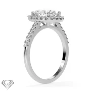 Miley Cyrus moissanite ring pear cut stone