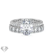 Rihanna lab diamond ring oval cut stone