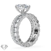 Rihanna lab diamond ring oval cut stone