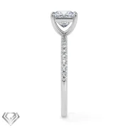 Pave lab diamond ring princess cut stone 20 rbc