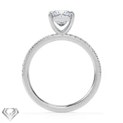Pave lab diamond ring princess cut stone 20 rbc