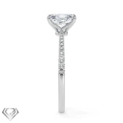 Pave lab diamond ring princess cut stone 28 rbc