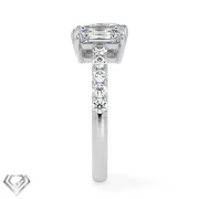 J Lo lab diamond ring radiant and pear cut stone