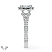 Halo lab diamond ring radiant cut stone 104 rbc